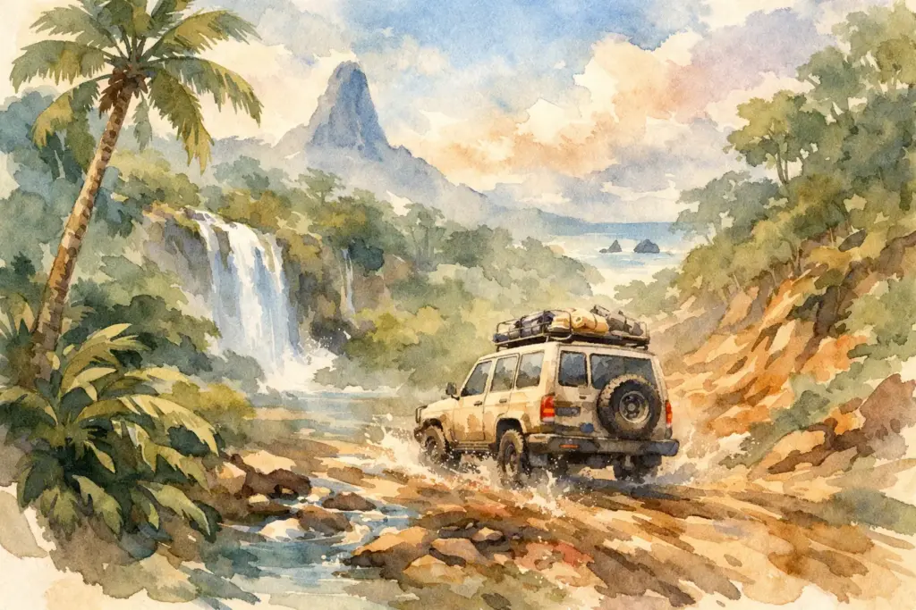 4x4 para estradas difíceis em São Tomé