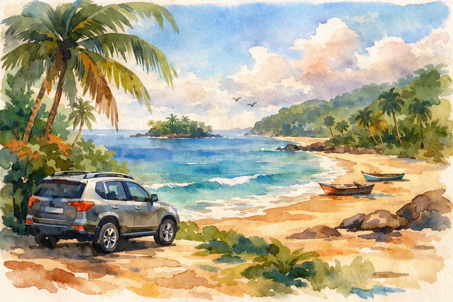 Melhor carro para visitar praias em São Tomé