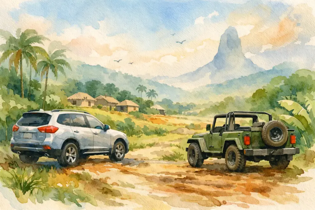 SUV ou jipe para roças em São Tomé? SUV ou jipe para roças em São Tomé?